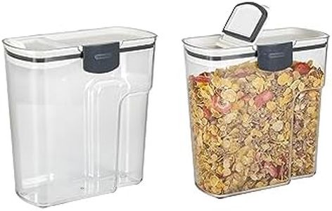 Progressive International Prepworks ProKeeper 2- Piece Kitchen Clear Food Baker's Kitchen Storage Organization Canister Set (Large Cereal 4.5-Quart)