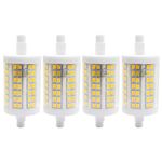 T3 78mm 15W R7S LED Light Bulbs Dimmable Double Ended LED Lights Natural White 4000K, 300 Degrees Double Ended J Type T3 J78 LED Floodlight Bulb Nuolun 4-Pack