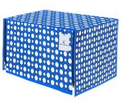 Kuber Industries Polka Dots Design PVC Microwave Oven Full Closure Cover for 20 Litre (Blue) CTKTC33223