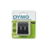 DYMO Labeller Tape, Glossy Vinyl Embossing Tape 3/8" x 9.8', Box of 3, Black (1741670) (Packaging May Vary)