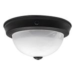 Facon 10'' RV LED Ceiling Light with Switch and Alabaster Glass Shape, Decorative 12V RV Dinette Light Fixture, 12Volts DC Interior Light for RV Motorhome Camper Trailer