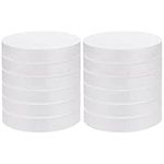 Belle Vous 12 Pack Craft Foam Circles - 15cm / 6 Inches Diameter, 2.5cm / 1 Inch Thick - Round Polystyrene Foam Discs for Modelling, School Projects, Sculptures, Floral Arrangements, Arts and Crafts