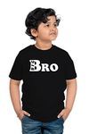 Chombooka Kids Graphics Print Half Sleeve Round Neck Cotton T Shirt | Black | Kids_Big_Bro_Black_H.S_4 (Pack of 1)