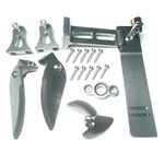 ZDingTech Upgrade All Metal Kit,Propeller,Rudder,Water Knife,Metal RC Boat Fixed Parts for UDI Arrow RC Boat Parts,Upgrades Kit for UDIRC Arrow 5 005 UDI005 UDI022 RC Boat Upgrades. (Silver)