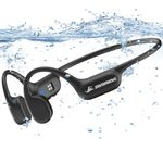 Swimming Headphones, IP68 Waterproof Bone Conduction Headphones Bluetooth 5.4 with MP3 Player 32 GB Storage, Wireless Sports Open Ear Underwater Earphones for Swimming, Running,Cycling,Surfing