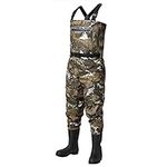 SXTYMV Chest Waders Fishing pants Fishing Waders Breathable Waterproof Veil Camo Chest Boot Ultra Lightweight Fishing Hunting Waders Unisex,A,EU43US9