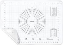 U-Taste Large Silicone Kneading Mat: 70x50cm Food-Grade Non-Stick Dough Rolling Baking Mat, Non-Slip for Making Pastry Pizza, Fondant, Pie Crust with Clear Measurement and Raised Edges (Transparent)