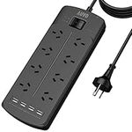 Auvo Power Strip with 8 AC Outlets 