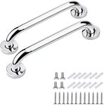 OUKEYI 2 PcsStainless Steel Grab Bar, Steel Safety Support Rail, Bathroom Handrail Disabled Support Home Assist Handle for Bathtub for Elderly, Disabled, Polished Finish(30 cm)