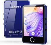 AGPTEK M1 64GB MP3 Player with Bluetooth 5.3, 2.8 inch Full Touch Screen Portable MP3 Music Player Built-in HD Speaker, Supports Up to 128GB, Dark Blue