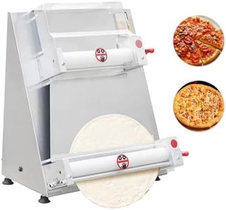 AGULIUM Pizza Dough Roller Sheeter Max 15.74" Automatic Commercial Dough Roller Machine Stainless Steel Pizza Dough Roller 370W Dough Sheeter Machine for Home and Pizza Bread Shops