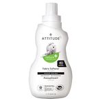 ATTITUDE Laundry Fabric Softener Liquid, Vegan and Naturally Derived Detergent, Plant Based, HE Washing Machine Compatible, Unscented, 40 Loads, 1 Liter