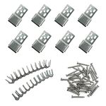 JJWNMLL 8Pcs Sofa Spring Clip,Sofa Spring Repair Kit for Sofa Couch and Chair Upholstery Furniture Repair Replacement with Upholstery Sofa Stay Wire Clips,Nails