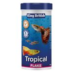 King British | Tropical Fish Flake 55g | Multi-Vitamin Complete Food | Clear Water Formula Natural Ingredients | For Tropical & Other Aquarium Fish