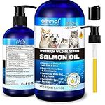 HRAMEX Salmon Oil for Dogs & Cats,Omega 3 Fish Oil for Dogs,Liquid Food Supplement for Pets,Supports Healthy Skin & Coat, Joint & Bone Health, Natural Allergy & Inflammation Defense,8.8 oz