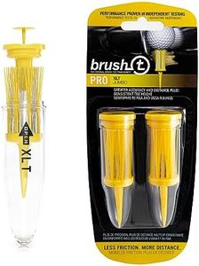 Brush-T Durable Low-Resistance Consistent Height Plastic Tees