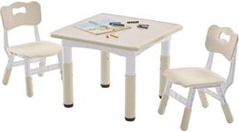 DOREROOM Kids Table and 2 Chairs Se