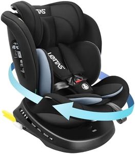 LETTAS i-Size Siège Auto Isofix 360°Pivotant Groupe 0+1/2/3, de la naissance à 12 ans(0-36 kg), 40-150 cm ECE R129