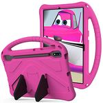 YRH for Samsung Galaxy Tab S10 Plus 12.4 inch Case 2024, Galaxy Tab S9 FE Plus Case 2023, Galaxy Tab S9 Plus Case 12.4 inch Kids 2023, EVA Shockproof Cover with Handle Stand, Rosered