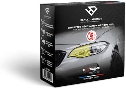 BlackDiamonds - Kit de Rénovation Pro des Optiques et des Phares. Fabricant Français Notre Formule Exclusive Permet de Retrouver l’ECLAT du Neuf sur des Phares Très Abimés - 4 Lingettes