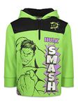 Marvel Avengers Hulk Toddler Boys Fleece Half-Zip Fashion Hoodie Hulk 4T