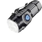 Three-Eyed Monster Mini Flashlight Thumb Sized, EDC Clip On Torch Led Super Bright Rechargeable, Waterproof Pocket Flash Light, Portable EDC Gadgets,Keyring Hand Torch High Lumens for Hiking Walking