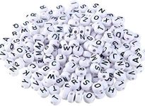 LORJE 660Pcs Letter Beads 4x7mm Let