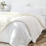 Bigacogo Chunky Knit Blanket Throw 