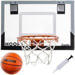 Franklin Sports 54132X Over The Door Mini Basketball Hoop - Slam Dunk Approved - Shatter Resistant - Accessories Included,