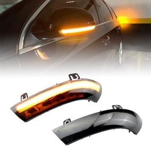 QKLsudua 2pcs Dynamic Sequential Blink Compatible with GOLF 5 GTI plus MK5 Je-tta Pas-sat B6 B5.5 Variant EOS Sharan LED Side Mirror Turn Signal Light Assembly