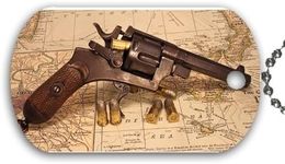 Yanteng Cowboy Pistol Dog Tag with chain necklace Great Gift Idea