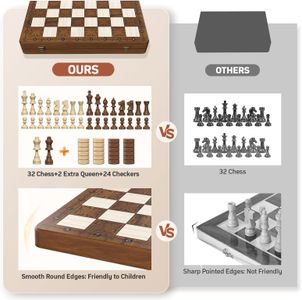 Sarr Klith Magnetic Chess Set, 16-Inch Board
