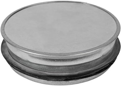4'' Inch / 100mm Round Galvanized Steel End Cap with Rubber Gasket - Round Vent Cover - Indoor and Outdoor Pipe Cover - Air Ventilation - Dryer Duct End Cap - Ducting Metal Plug - Steel Duct Cap