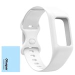 Gheper Soft Watchband Compatible with Fitbit Charge 6, Charge 5, Charge 4, Charge 3/3SE Silicone Wristband All-round Protective Band Replacement Strap (White)