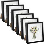 6 Pack Shadow Box Picture Frame, 8x10 Shadow Boxes Display Cases Wood Shadow Box Set for Dried Flowers, DIY Craft, Memorabilia, Medals, Photos, Wall Tabletop Display (8 x 10 Inch, Black)