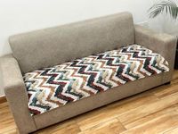 AMAZE ATTIRES Velvet Printed Sofa Seat Cover For 2 Seater With Heavy Antiskid Backing & Easily Machine Washable Sofa Seat Runner For Couch Or Home Living Area (22 X 48 Inches) Aaqsr005-2