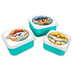 Paw Patrol 3 Piece Square Lunch Box Set