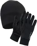 TrailHeads Men’s Power Cap | Skull Cap/Power Touchscreen Running Gloves - Black