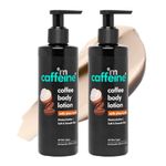 mCaffeine Coffee Body Lotion Value Pack of 2 | Non-Greasy Lightweight Body Moisturizer for Women & Men | Body Lotion for Dry, Normal & Oily Skin (500ml)