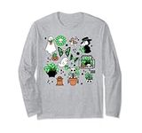 Haunted Conservatory Halloween Ghoulish Garden Corpse Flower Long Sleeve T-Shirt