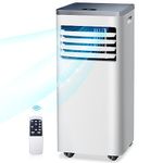 R.W.FLAME 10,000 BTU Portable Air Conditioner for Room Up to 450 Sq.Ft,with Dehumidifier & Fan,Standing Air Conditioner for Room,Portable AC unit with Remote Control & Window Kit,LED Display