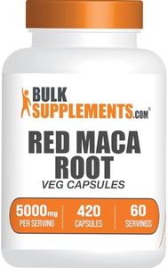 BulkSupplements.com Red Maca Capsules - Red Maca Root Supplement, Red Raw Maca, Red Maca Root Capsules for Women - Vegan & Gluten Free, 7 Capsules per Serving, 420 Veg Capsules