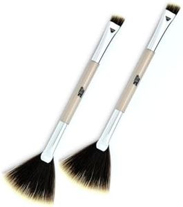 DXTTOOP 2 pcs Anti-Static Double Head Cleaning Brush - Soft PBT Bristle Precision Cleaner for Models,Dolls & Delicate Collectibles and Intricate Items-Beige Brown