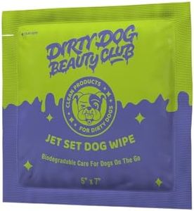 Dirty Dog Beauty Club - Jet Set Dog Wipes - Thick, Gentle, Biodegradable, Chemical Free, Alcohol Free, Soothing with Calendula and Aloe Vera - (30 Count), Unscented