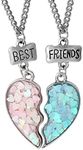 Best Friend Christmas Birthday Gifts for Women Friendship Necklace for 2 Girls Matching Necklaces for BFF Women Bestie Necklaces for 2 Teen Girls