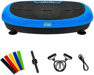 Signature Fitness Vibration Plate Exercise Machine Workout Vibration Fitness Platform with Resistance Loops and Resistance Band, 2D