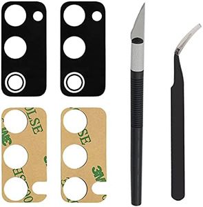 Cemobile Lot de 2 lentilles de rechange pour appareil photo arrière Samsung Galaxy S20 FE 6,5" (tous les transporteurs) avec autocollant adhésif, pince à épiler antistatique, kit d'outils de