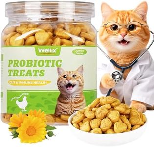 Wellix 13.5oz Probiotic Health Supplement Cat Treats for Indoor Cats - Chicken Flavor Kitten Snacks for Gut+Immune Health - Add Fos & Inulin Cat Training Biscuits