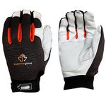 Superior Clutch Gear Grain Goatskin Leather Mechanics Gloves with Thumb Patch - MXGCE - (1 Pair of Small Work Gloves)