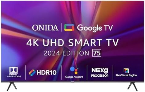 ONIDA 189 cm (75 inch) Nexg Series 4K Ultra HD LED Smart Google TV 75UIG-R (Black)